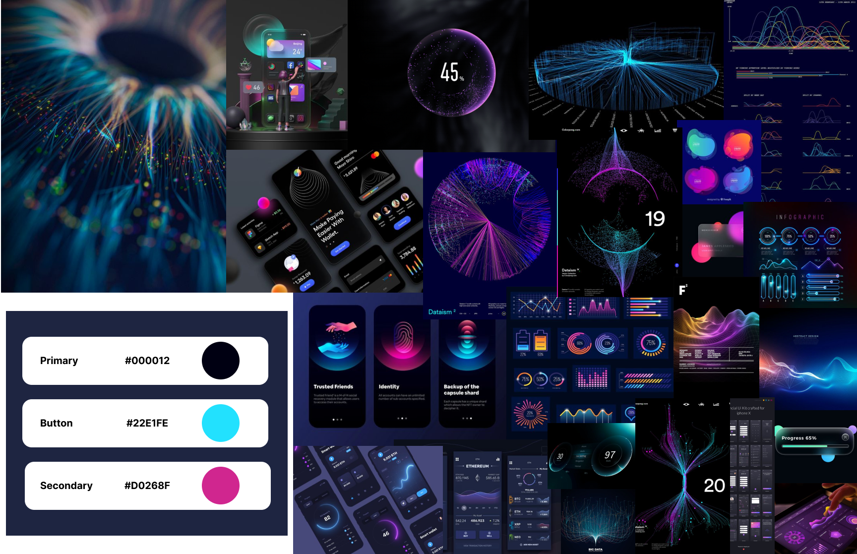 App interface inspiration board